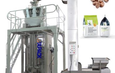 Aŭtomata kvara sako formanta plenigantan pakmaŝinon por kafaj faboj kaj pulvoro