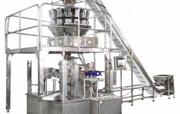 Aŭtomata rotacianta doy-sako kun zippa paka sigelmaŝino