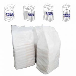 Malĉefa ensakmaŝino (malgranda salsako en grandan PP teksitan sakon)