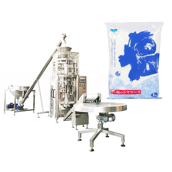 Vertikala Formo Plenigi Selan Maŝinon Kun Volumetria Paka por Salo