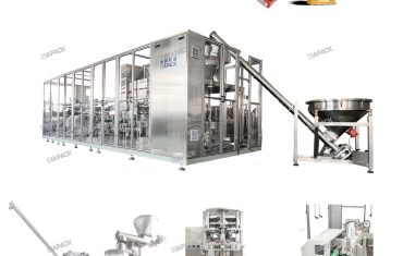 Double vacuum chamber coffee bag forming filling packaging machine