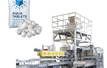 25-50kg saltabletoj pezantaj plenigan sakmaŝinon